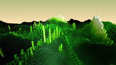 Abstrakte-3D-Stadt-Hintergrund-Animation-mit-beweglichen-Cubes