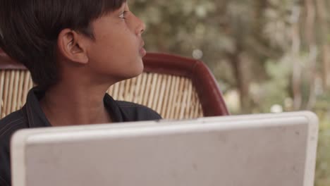 Indian-kids-hanging-around-outside-their-house