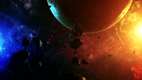 A-beautiful-flight-in-a-colorful-space-with-asteroids-with-sounds-and-a-planet