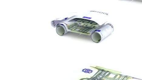 coche-es-creado-a-partir-de-billete-de-euros,-el-concepto-de-financiación-de-la-industria-del-automóvil,-préstamos-para-la-compra-de-coches,-los-costos-directos-para-el-coche,-montaje-de-transportador-de-automóviles,-automatización-de-la-producción,-