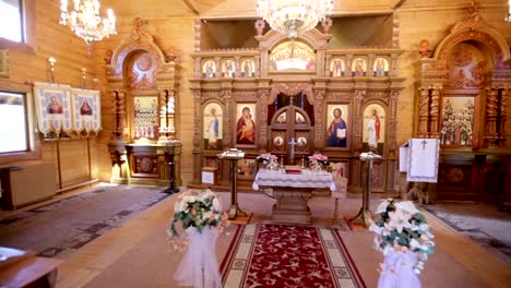 Interior-of-a-Christian-wooden-church