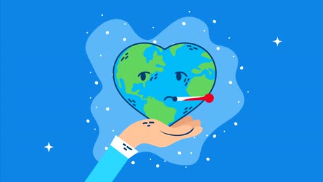 international-health-day-with-world-planet-heart-character