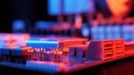 closeup-of-a-rotating-processor-CPU-fan-installed-on-the-motherboard-on-a-black-background