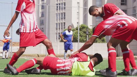 Soccer-player-celebrating-on-field