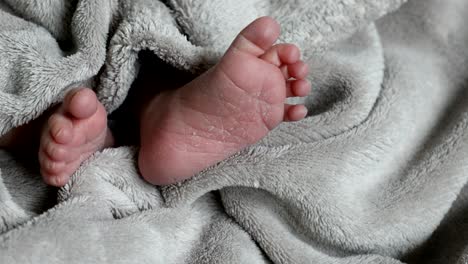 Close-up-shot-of-baby-foot-while-sleeping