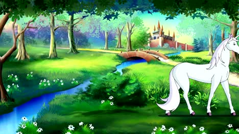 Fairy-Tale-Unicorn-in-a-Magical-Forest-UHD