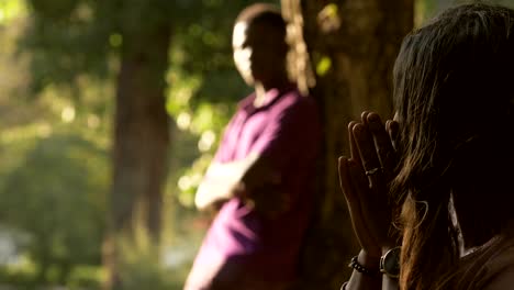 Crisis,break-up,love.-Young-black-lovers-after-strong-discussion-in-the-park