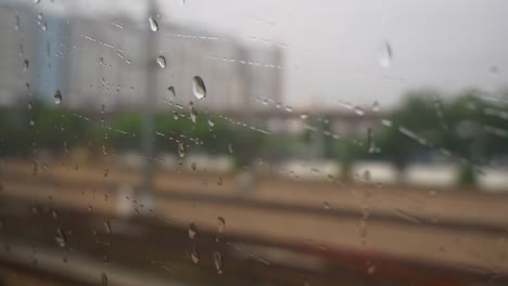 train-rainy-wet-window-ride-slow-motion-pov-panorama-4k-china