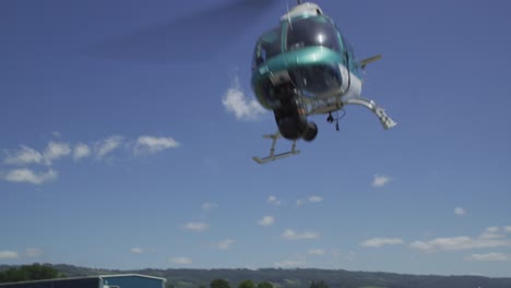 Helicopter-taking-off-at-rural-airport.--Shot-with-RED-Epic.