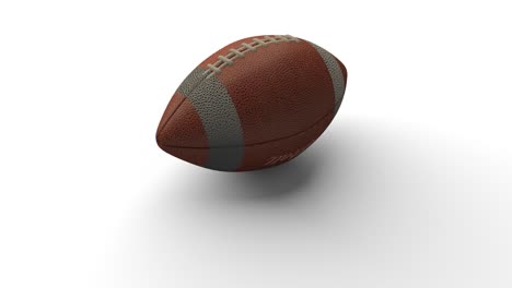 Isolated-American-football-ball-with-American-football-on-it,-3d-rendering,-loop