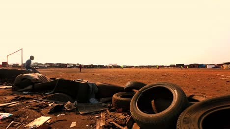 Fußball-in-Ghana-Slum