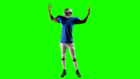 American-football-player-on-green-screen