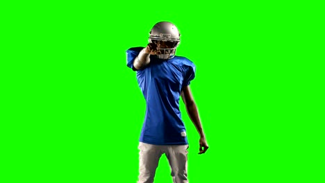 American-football-player-on-green-screen