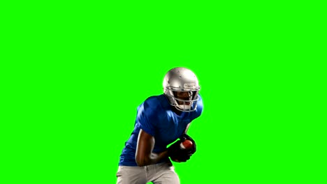 American-football-player-on-green-screen