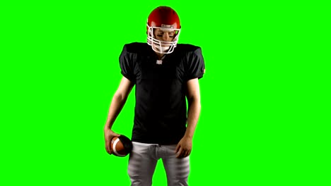 American-football-player-on-green-screen