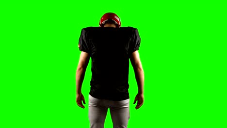 American-football-player-on-green-screen