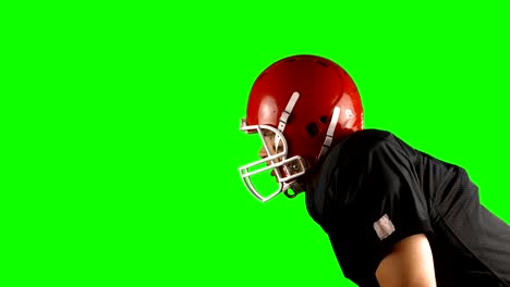 American-football-player-on-green-screen