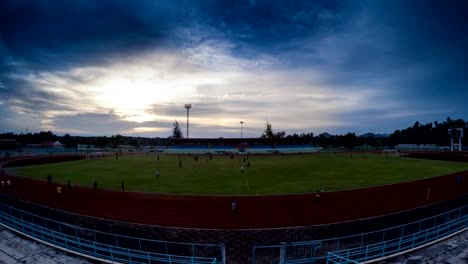 full-hd-time-lapse-people-exercise-at-stadium-and-running-track