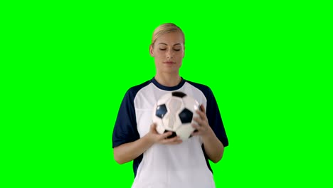 Woman-playing-with-a-ball