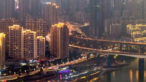 Chongqing-night-traffic