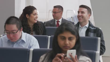 Business-people-waiting-at-airport