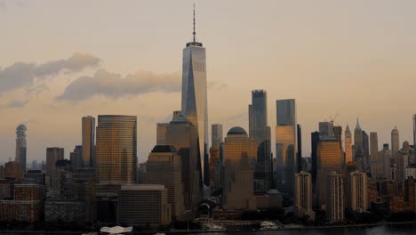 Hyper-lapse--Aerial-Downtown-Manhattan-Golden-Hour-4K