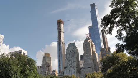 Tiempo-lapso-Manhattan,-New-York-city-skyline-paisaje-urbano-del-Parque-Central