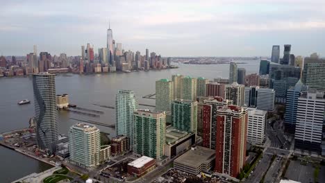 Aerial-of-Jersey-City,-New-Jersey