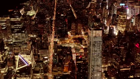 Aerial-view-of-Manhattan-at-night-4K