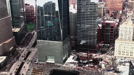 New-York-City-skyscraper-rooftop-and-city-street-with-cars-in-traffic