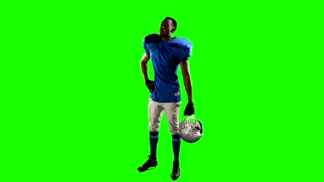 American-football-player-on-green-screen