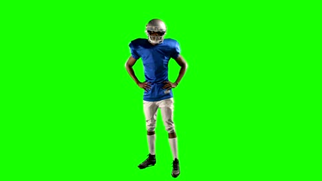 American-football-player-on-green-screen