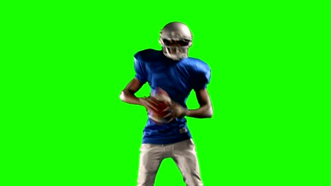 American-football-player-on-green-screen