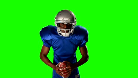 American-football-player-on-green-screen