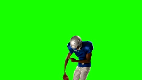 American-football-player-on-green-screen