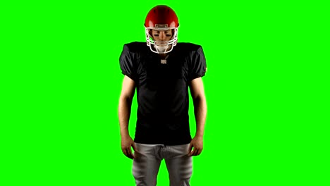 American-football-player-on-green-screen