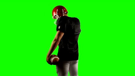 American-football-player-on-green-screen