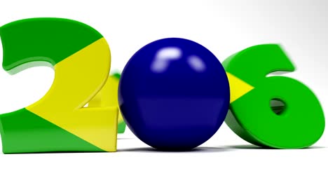 Cartoon-Ziffern-und-blauen-Ball-Montage-In-Flagge-von-Brasilien