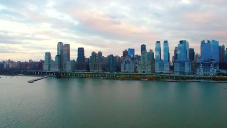 NYC-Aerial-Shot-Of-The-Upper-Westside-Pier-Flying-Towards-Midtown