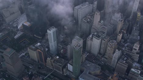 High-angle-view-of-lower-Manhattan-and-World-Trade-Center-Memorial.