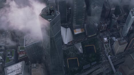 High-angle-view-of-One-World-Trade-Center-and-World-Trade-Center-Memorial.