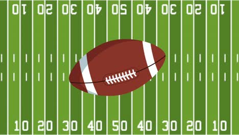 US-amerikanischer-American-Football-Feld-und-Ballon