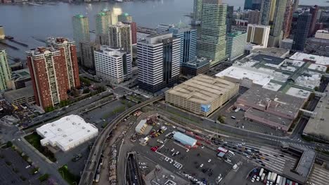 Aerial-of-Jersey-City,-New-Jersey