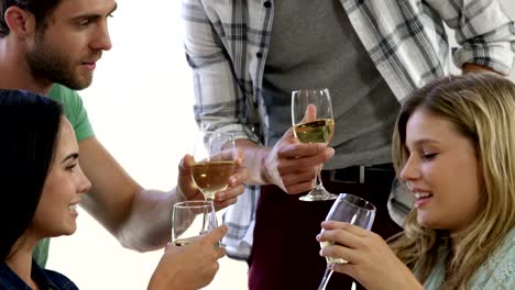 Happy-couple-toasting-together