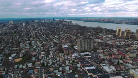 Cliffside-Park-NJ-Aerial-View-Of-GW-Bridge-In-the-Distance