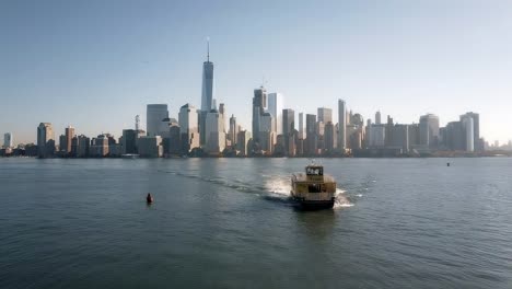 Aerial-View-of-Downtown-Manhattan-4K