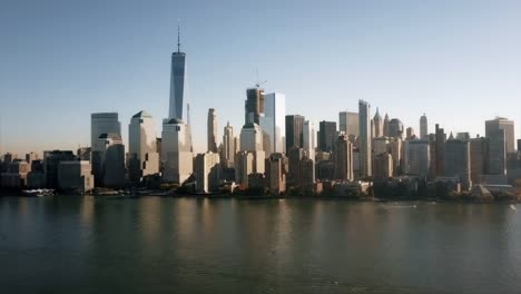Aerial-View-of-Lower-Manhattan-4K