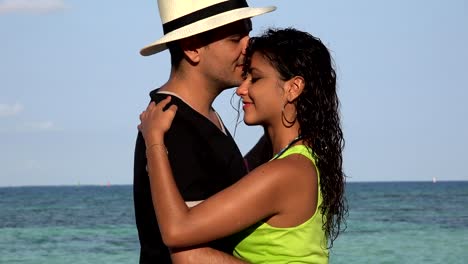 Tourist-Couple-Dancing-By-Ocean