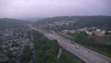 Aerial-view-of-Interstate-287-approaching-Verrazano-Narrows-Bridge.