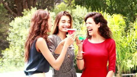 Attractive-women-having-a-drink-outdoor